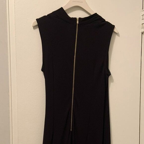 Ann Taylor Sleeveless Wrap Dress Black Small - Picture 10 of 16